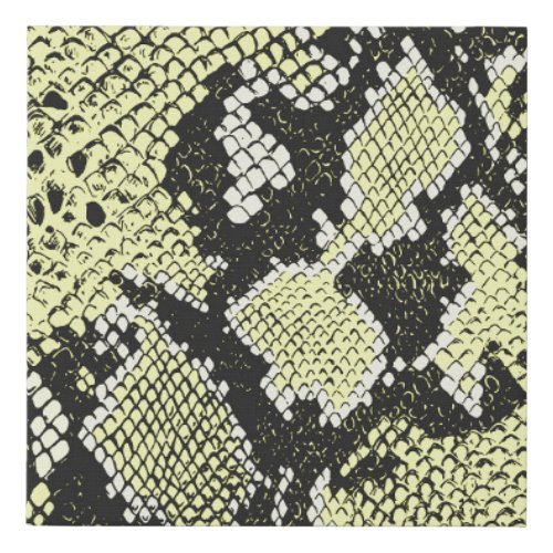 Seamless vintage snake animal skin pattern Snakes Faux Canvas Print