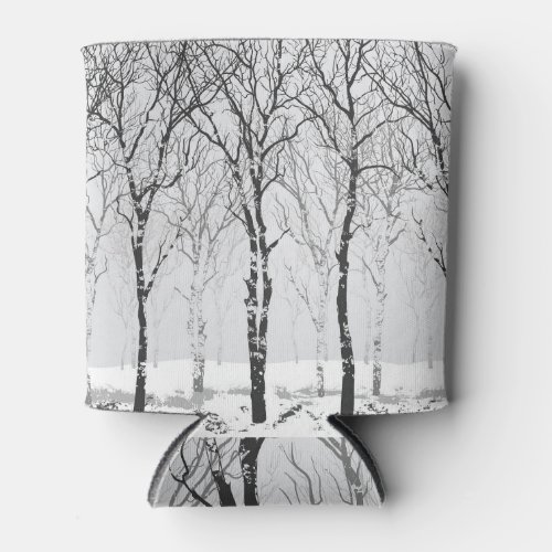 Seamless Vintage Trees Horizontal Illustration Can Cooler