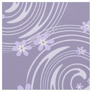Seamless violet swirl lavander color flowers flora fabric