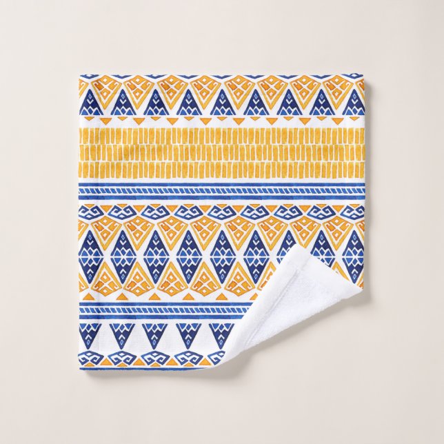 Seamless watercolor bohemian pattern wash cloth (Wash Cloth)