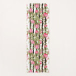 Seamless watercolor flowers pink roses floral roma yoga mat