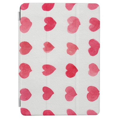 Seamless watercolor hearts romantic pattern desig iPad air cover