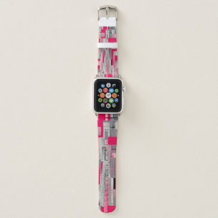 seamless watercolour digital patchwork pattern apple watch band