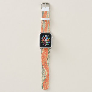 Seamless wavy pattern. Complicated hand-drawn orna Apple Watch Band