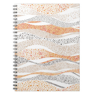 Seamless wavy pattern in pointillism style. Orname Notebook