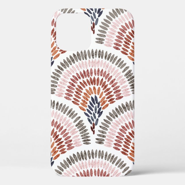 Seamless wavy pattern. Seigaiha design in polka do Case-Mate iPhone Case (Back)