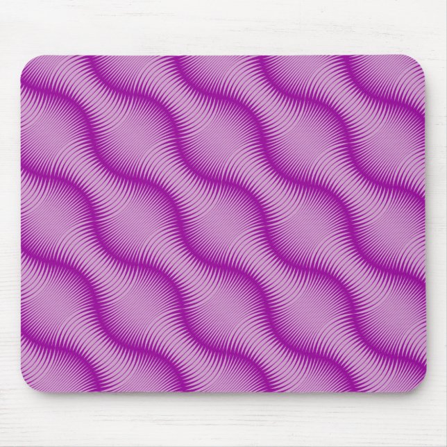 seamless wavy pink pattern on mouse pad (Front)