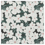 Seamless white garden spring time cute pattern fabric