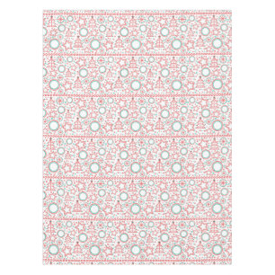 Seamless white Merry Christmas ornamental decor tr Tablecloth
