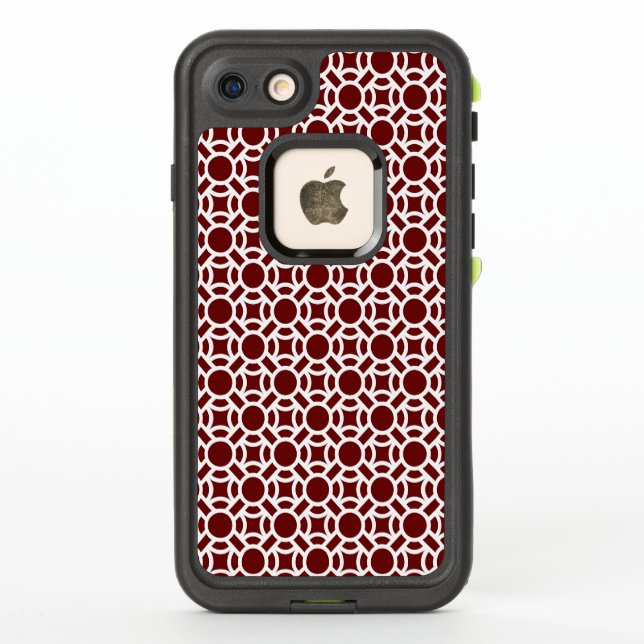 Seamless White Pattern DIY Background Color LifeProof iPhone Case (Back)