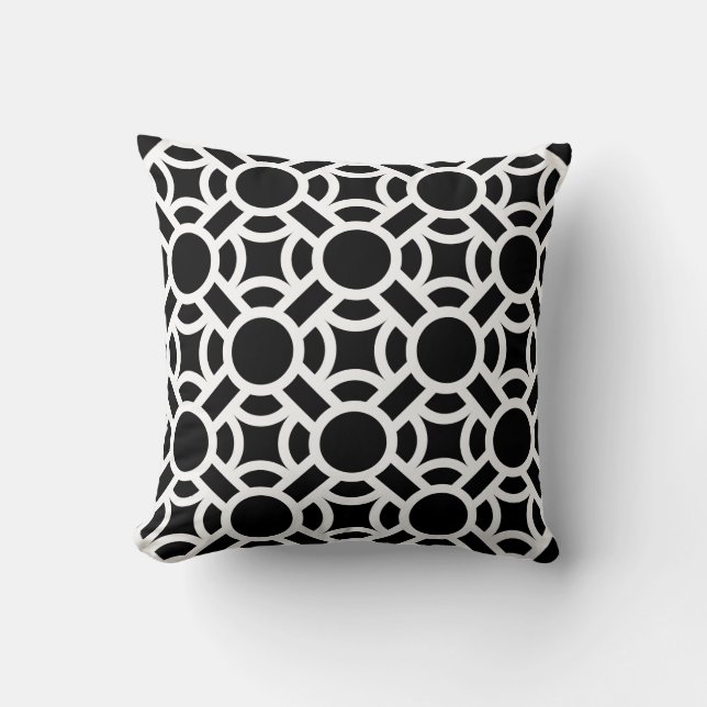 Seamless White Pattern DIY Background Color Throw Pillow (Front)