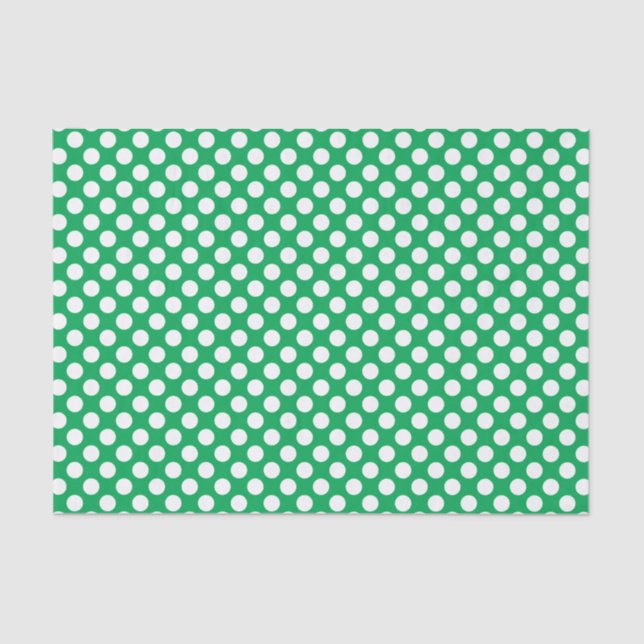 Seamless White Polka dot - Customizable background Tissue Paper (Front)