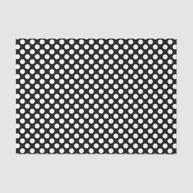 Seamless White Polka dot - Customizable background Tissue Paper (Front)