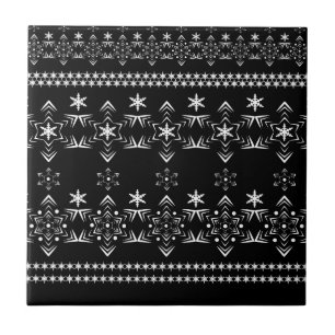 Seamless white snowflake snow ornament decoration ceramic tile