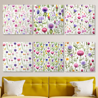 Seamless Wildflower Series Acrylic Photo Tile