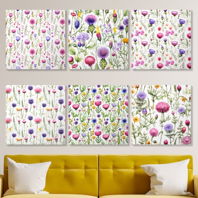 Seamless Wildflower Series Acrylic Photo Tile  (Living Room)