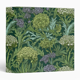 Seamless William Morris style floral pattern 3 Ring Binder