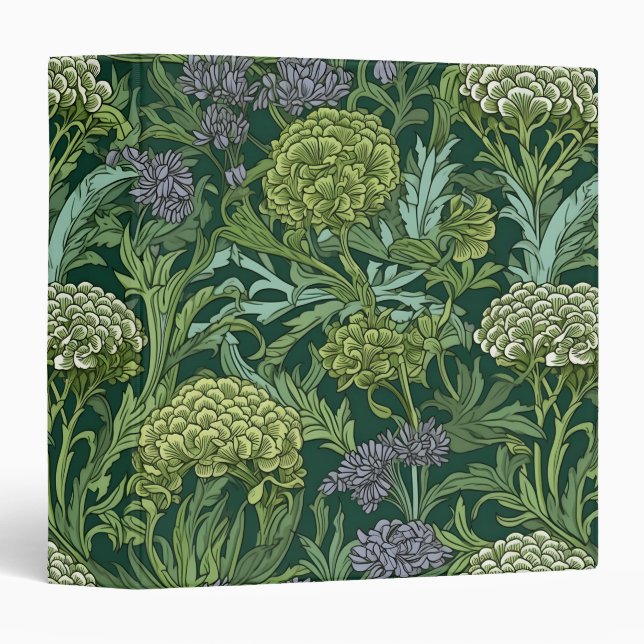Seamless William Morris style floral pattern 3 Ring Binder (Front/Spine)
