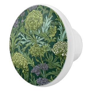 Seamless William Morris style floral pattern Ceramic Knob