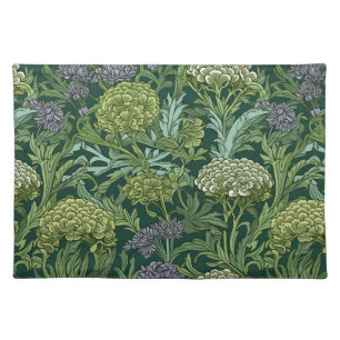 Seamless William Morris style floral pattern Cloth Placemat