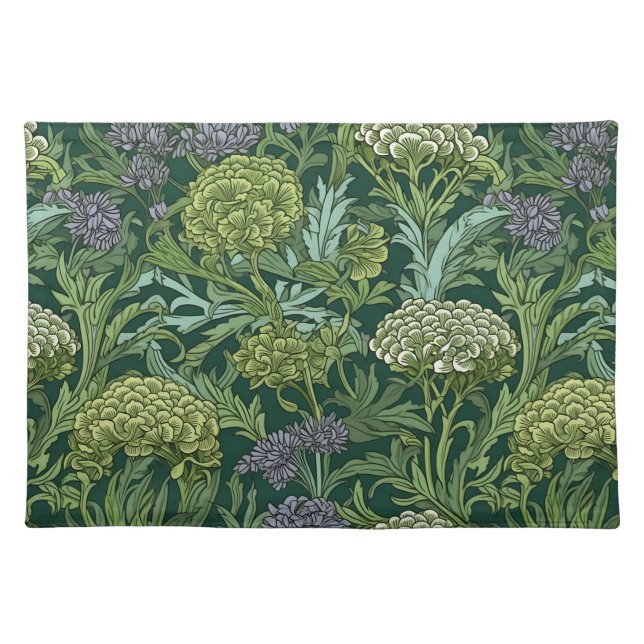 Seamless William Morris style floral pattern Cloth Placemat (Front)