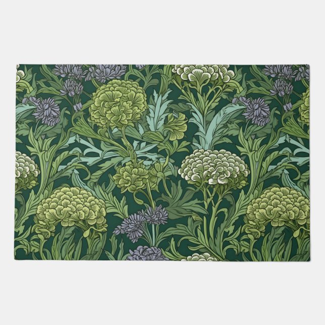 Seamless William Morris style floral pattern Doormat (Front)