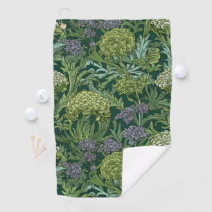 Seamless William Morris style floral pattern Golf Towel
