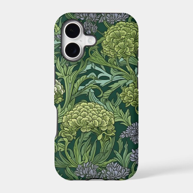 Seamless William Morris style floral pattern iPhone Case (Back)