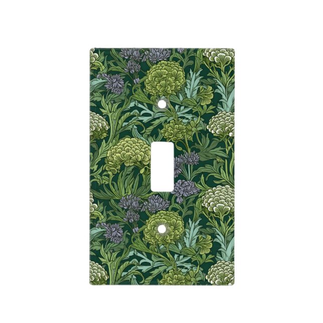Seamless William Morris style floral pattern Light Switch Cover (Front)