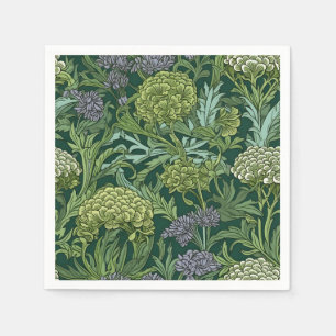 Seamless William Morris style floral pattern Napkins