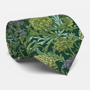 Seamless William Morris style floral pattern Neck Tie