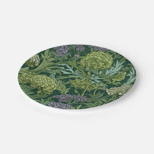 Seamless William Morris style floral pattern Paper Plates