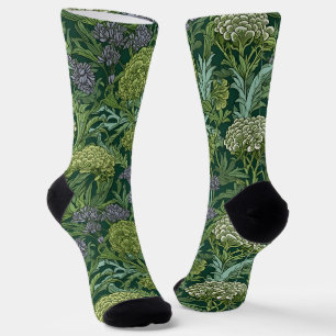 Seamless William Morris style floral pattern Socks