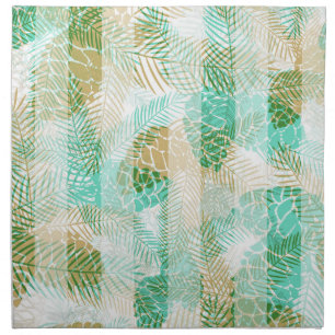 Seamless winter Christmas green beige pine cones t Cloth Napkin