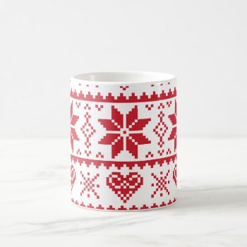 Seamless Winter Pattern Christmas Mug by RedKoala at Zazzle