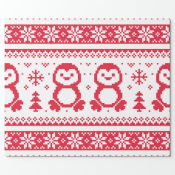 Seamless Winter Pattern Christmas Wrapping Paper by RedKoala at Zazzle