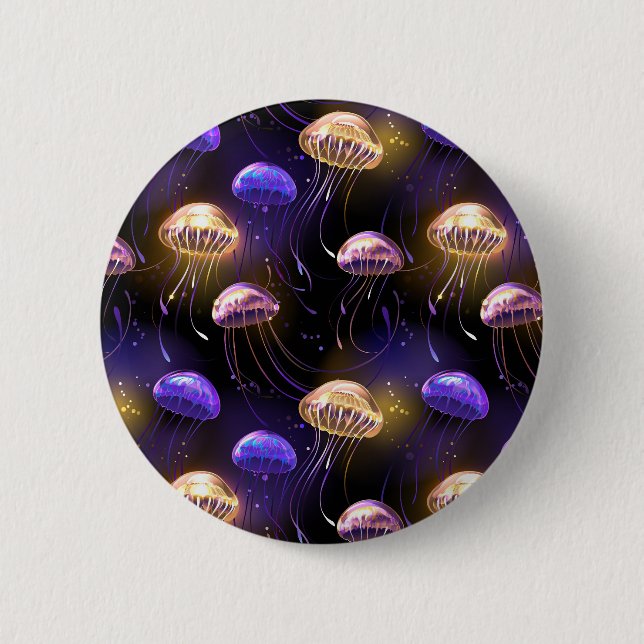 Seamless with glowing jellyfish button (Front)