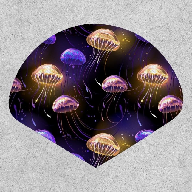 Seamless with glowing jellyfish patch (Front)