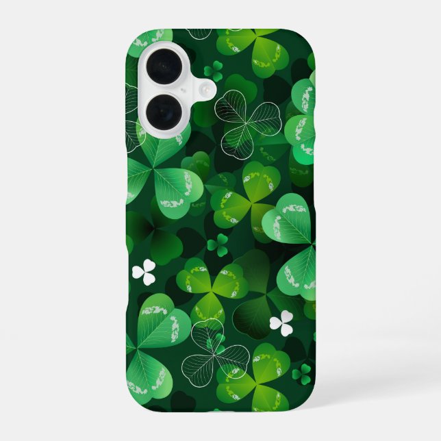 Seamless with green clover iphone case (Back)