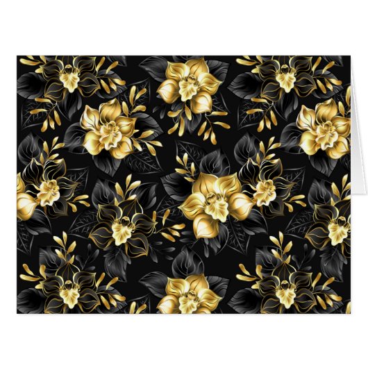 Seamless with jewelry orchids (Front Horizontal)