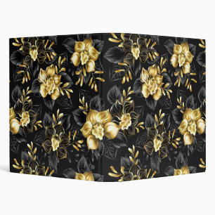Seamless with jewelry orchids 3 ring binder