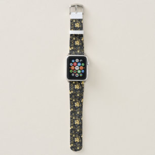 Seamless with jewelry orchids apple watch band
