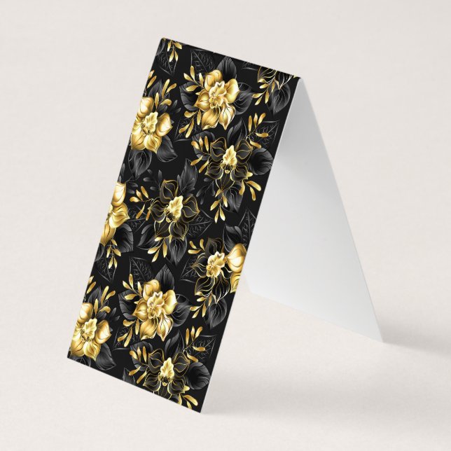 Seamless with jewelry orchids business card (Back)