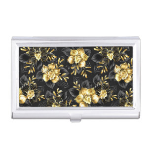 Seamless with jewelry orchids business card case