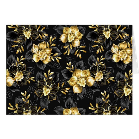 Seamless with jewelry orchids cards (Front Horizontal)