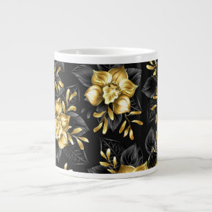 Seamless with jewelry orchids giant coffee mug