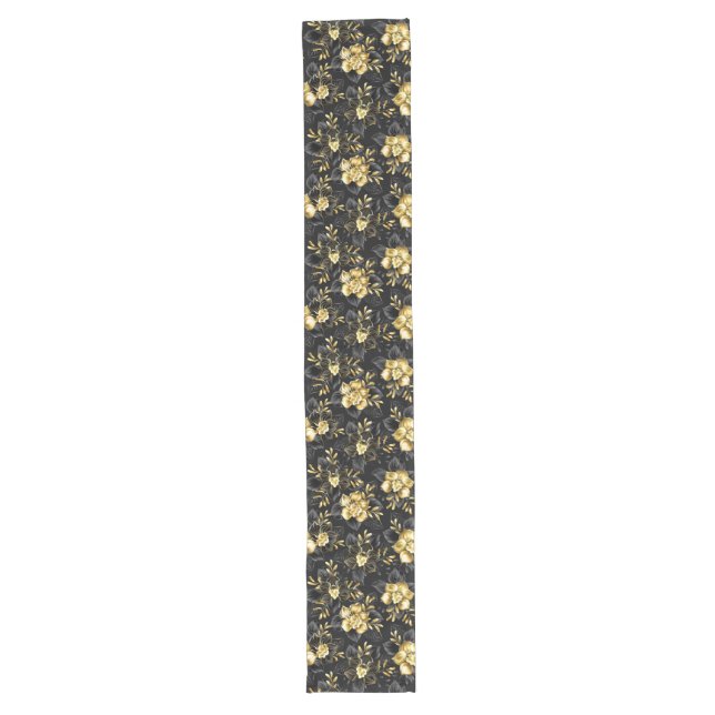 Seamless with jewelry orchids long table runner (Front)