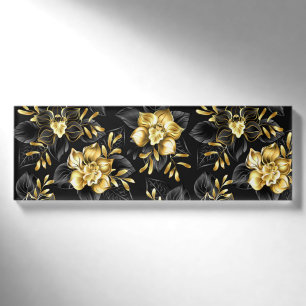 Seamless with jewelry orchids name tag