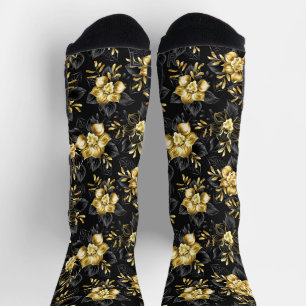 Seamless with jewelry orchids socks