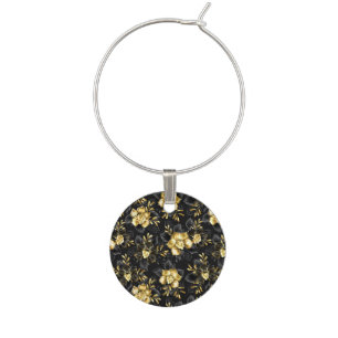 Seamless with jewelry orchids wine charm